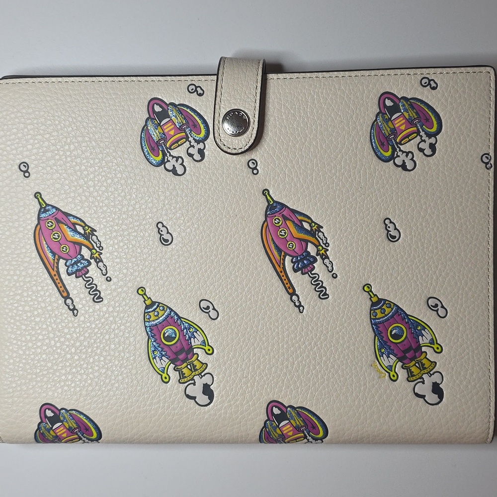 Coach Colorful Rocket Print Notebook Cover - pebbled leather - Picture 4 of 16